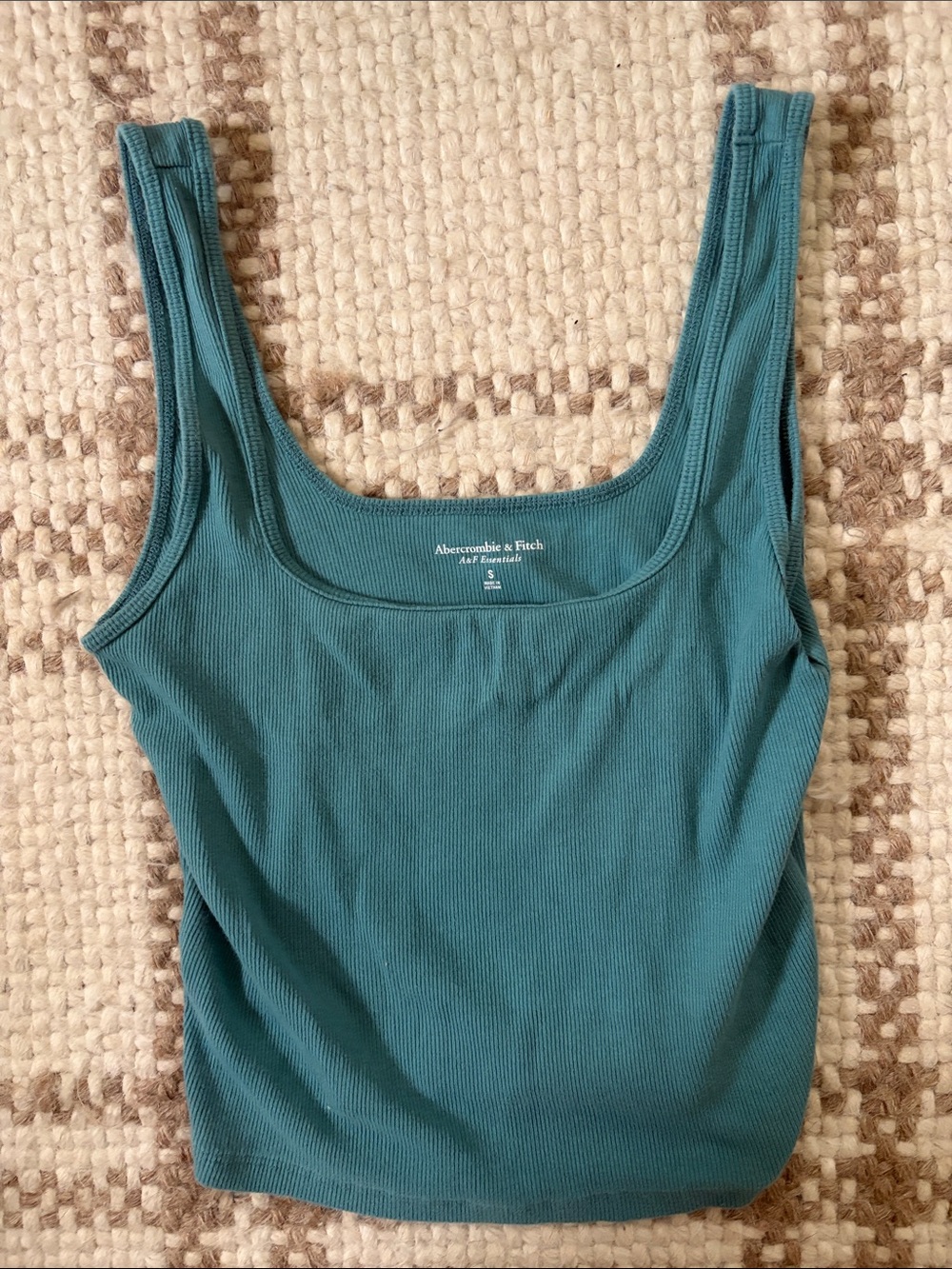 Abercrombie & Fitch Teal Ribbed Scoop Tank - Women's